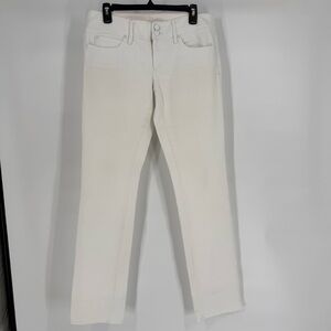 Lilly Pulitzer Straight White Jean 8 Tall Stretch Denim Classic Fit Summer Pants